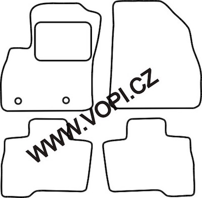 Autokoberce Fiat Fiorino Qubo 5 dvéřový 09/2008 - Colorfit (1359)